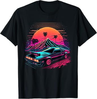 Japanese Retro Futuristic Synthwave Car Racing JDM Tuning T-Shirt