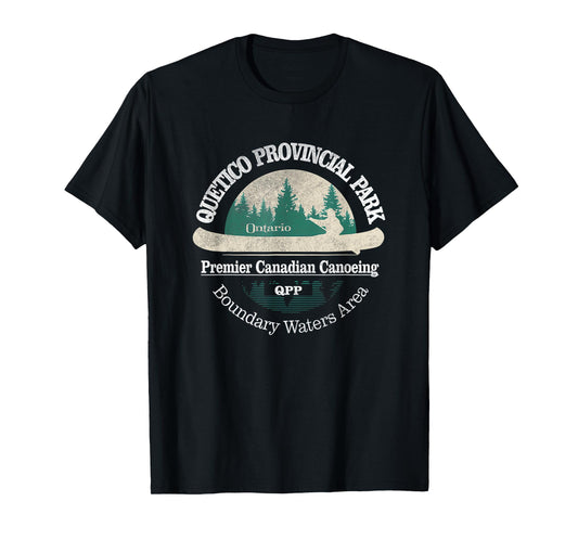 Vintage Nature Quetico Provincial Park River Canoe Camping T-Shirt