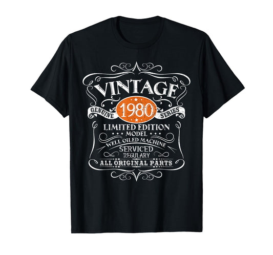 Vintage 1980 45th Birthday All Original Parts Design T-Shirt