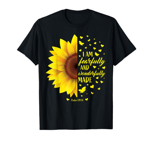 Christian Bible Verse Gifts Women Teen Girls Cute Sunflower T-Shirt