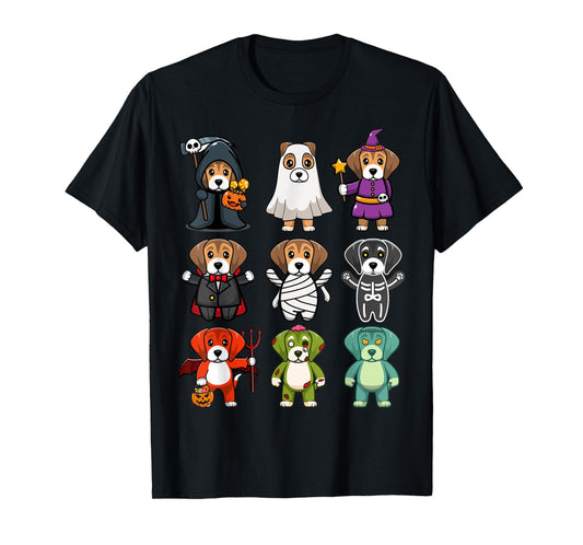 Beagle Dog Spooky Boo-Jee Horror Pumpkin Beagle Halloween T-Shirt