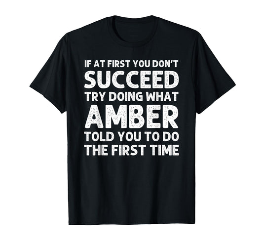 AMBER Name Personalized Birthday Funny Christmas Joke T-Shirt