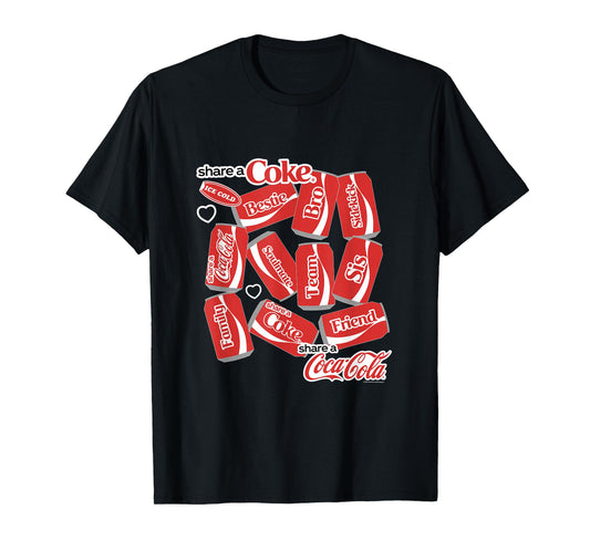 Coca-Cola Share A Coke Family Soda Can Jumble T-Shirt