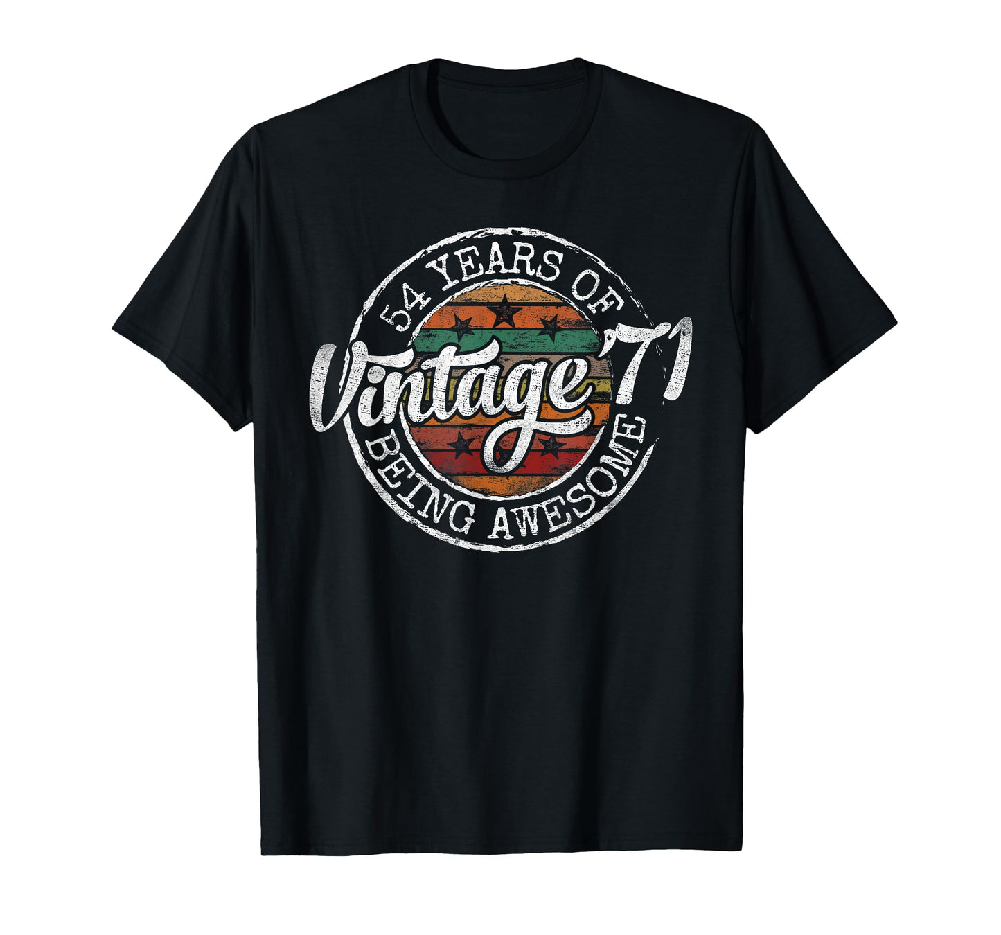 Vintage 1971 Bday Stamp 54th Birthday Gifts 54 Year Old T-Shirt