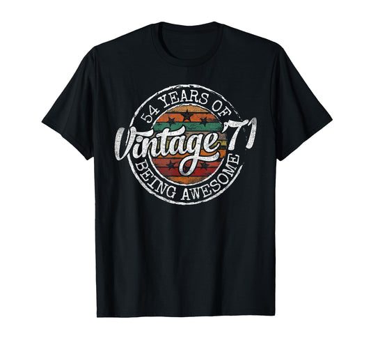 Vintage 1971 Bday Stamp 54th Birthday Gifts 54 Year Old T-Shirt