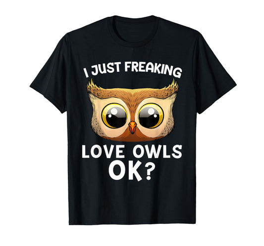 Cute Owl For Men Women Horned Snowy Owl Nocturnal Bird Lover T-Shirt