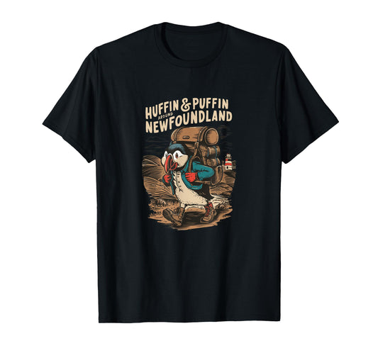 Huffin & Puffin Newfoundland - Atlantic Canada Souvenir T-Shirt