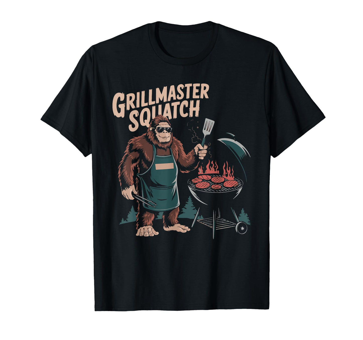 Grillmaster Sasquatch BBQ Lover Funny Grilling Barbeque T-Shirt