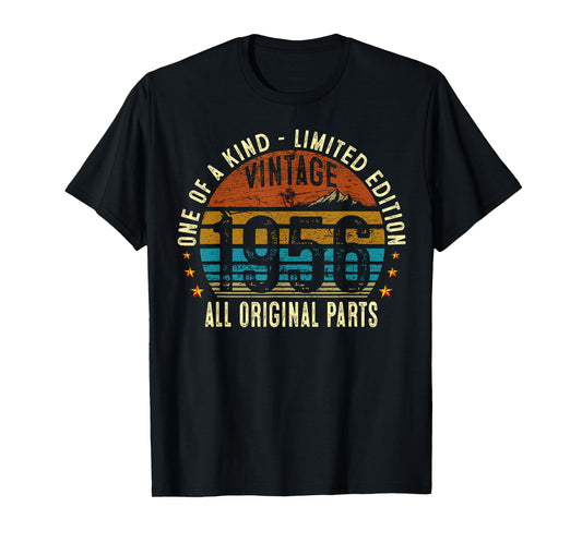 Vintage 1956 69 Years Old Men Women 70th Birthday Gifts T-Shirt