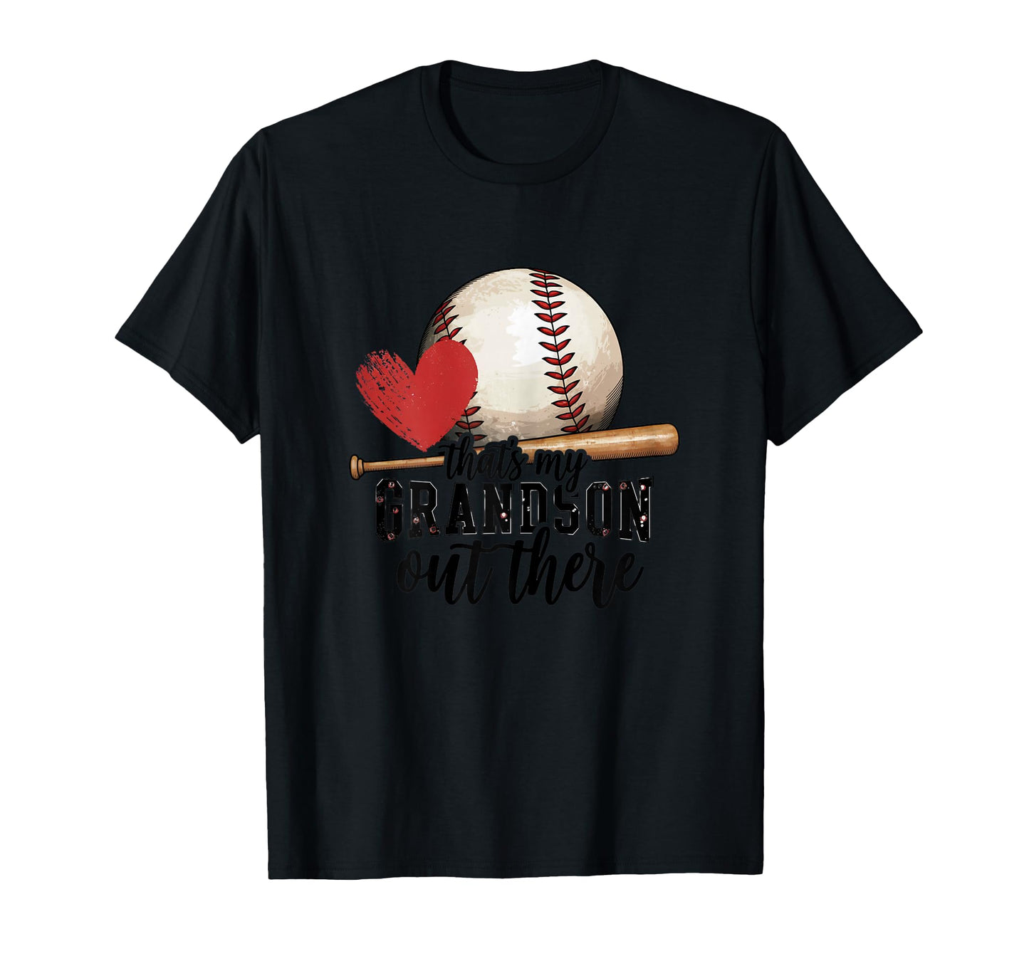 That'S My Grandson Out There Baseball Grandma Mothers Day T-Shirt