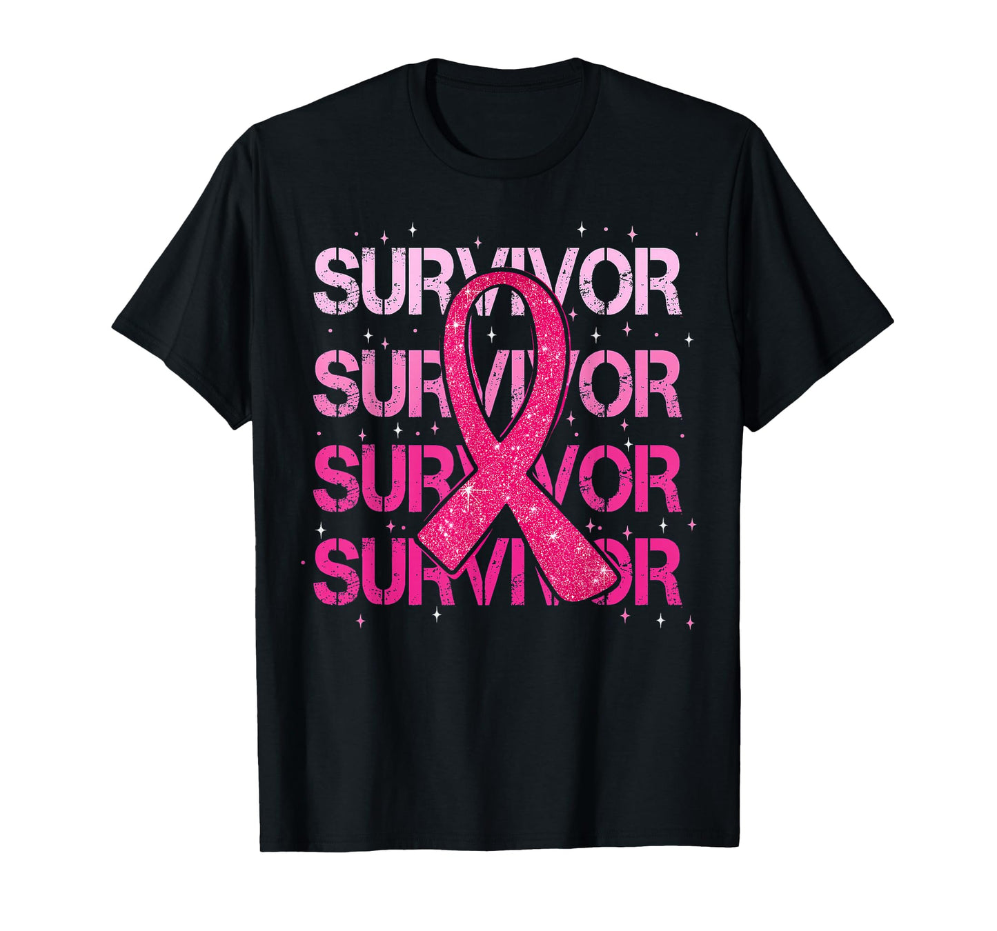 Survivor Pink Ribbon Breast Cancer Awareness T-Shirt