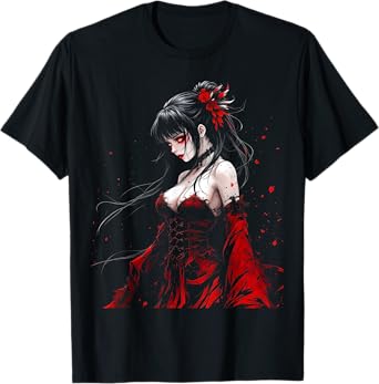 Horror Anime Manga Tee I Gothic Outfit I Japanese Chibi Girl T-Shirt