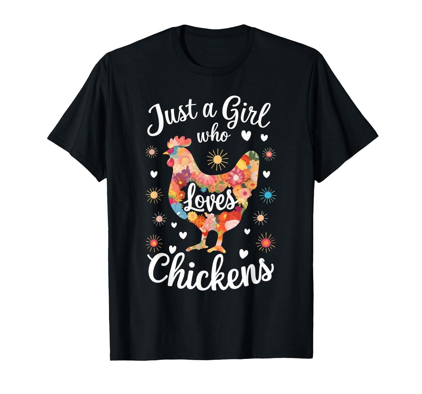 Just a Girl Who Loves Chickens Mom Chicken Shirts for Women T-Shirt