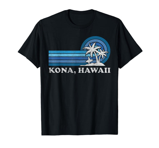 Kona Hawaii Beach Vintage Family Summer Vacation T-Shirt