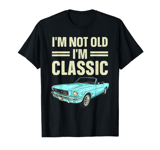 Classic Car Birthday Art For Dad Father's Day Men Birthday T-Shirt