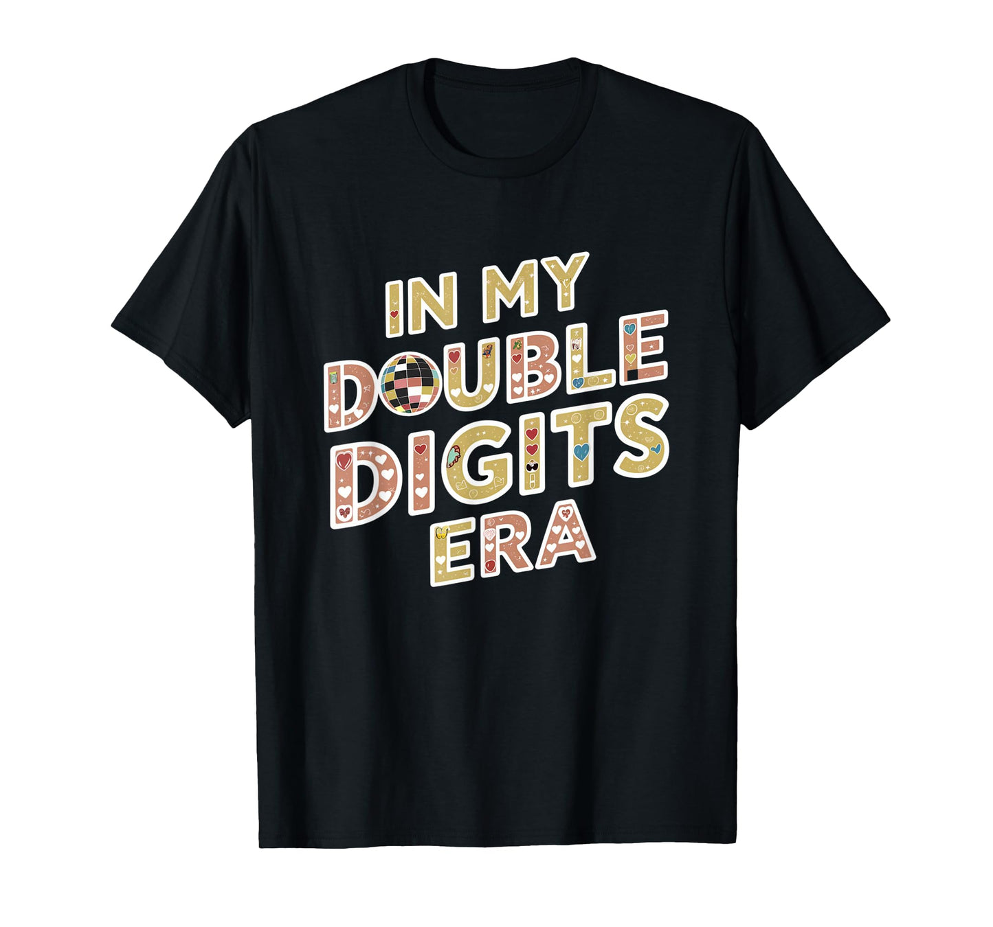 In My Double Digits Era 10th Birthday Retro 10 Year Old T-Shirt