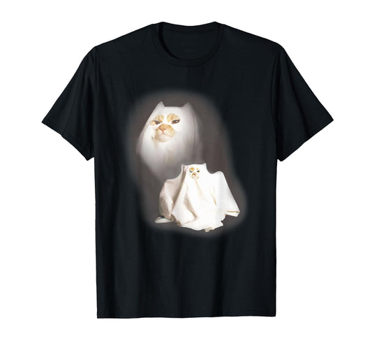 Cute Funny Wizard Cat Ghost Weird Kitten Cat Meme Halloween T-Shirt