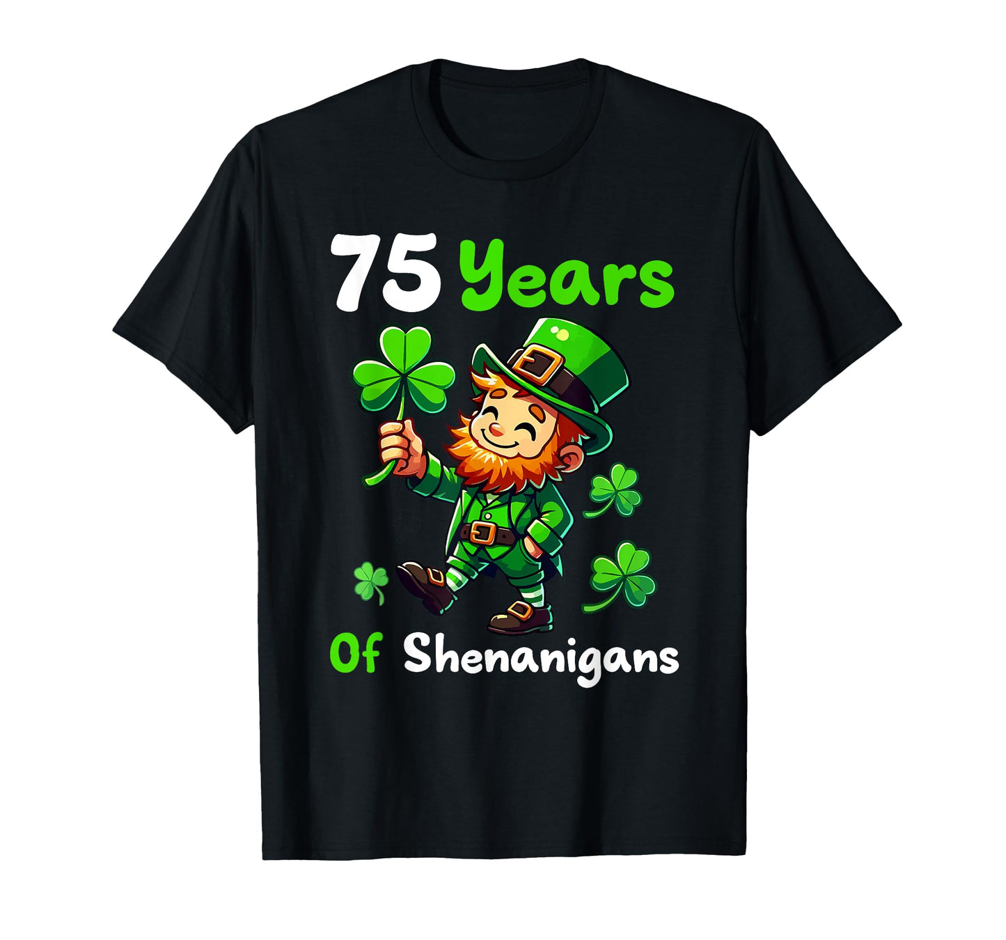 75 Years Of Shenanigans 75th Birthday St. Patrick's Day Boy T-Shirt