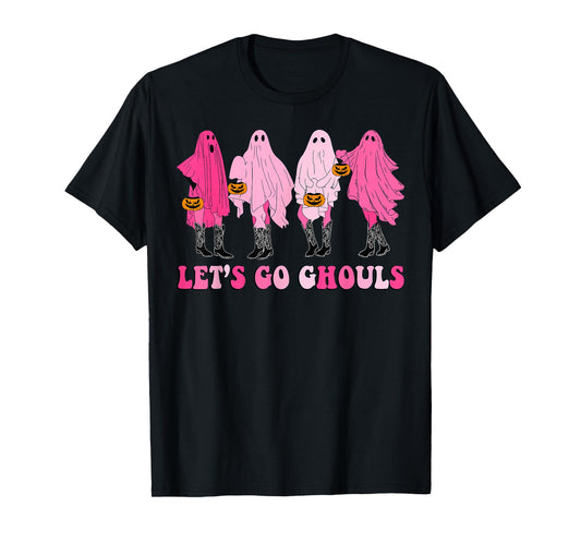 Let’s Go Ghouls Groovy Trick Or Treat Ghosts Halloween T-Shirt