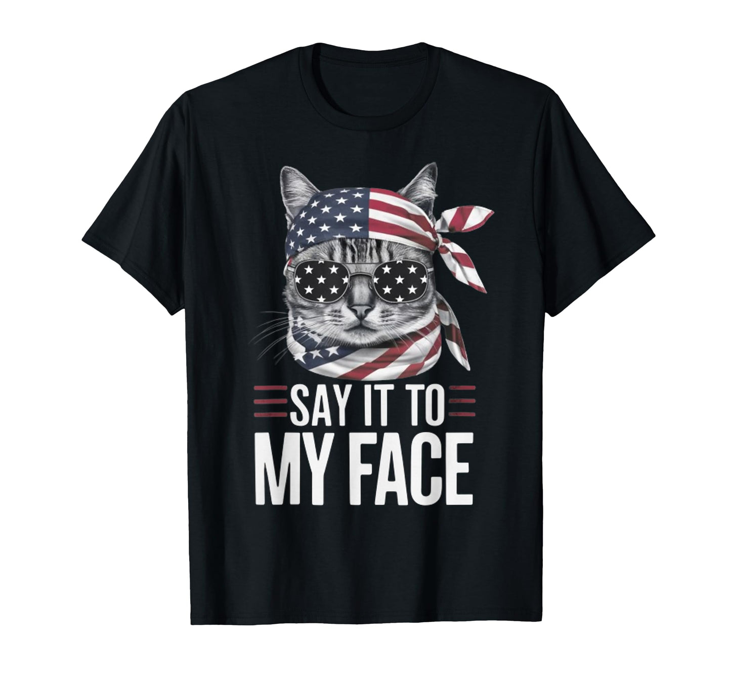 Funny Cat Kamala Harris 2024 Say It To My Face T-Shirt
