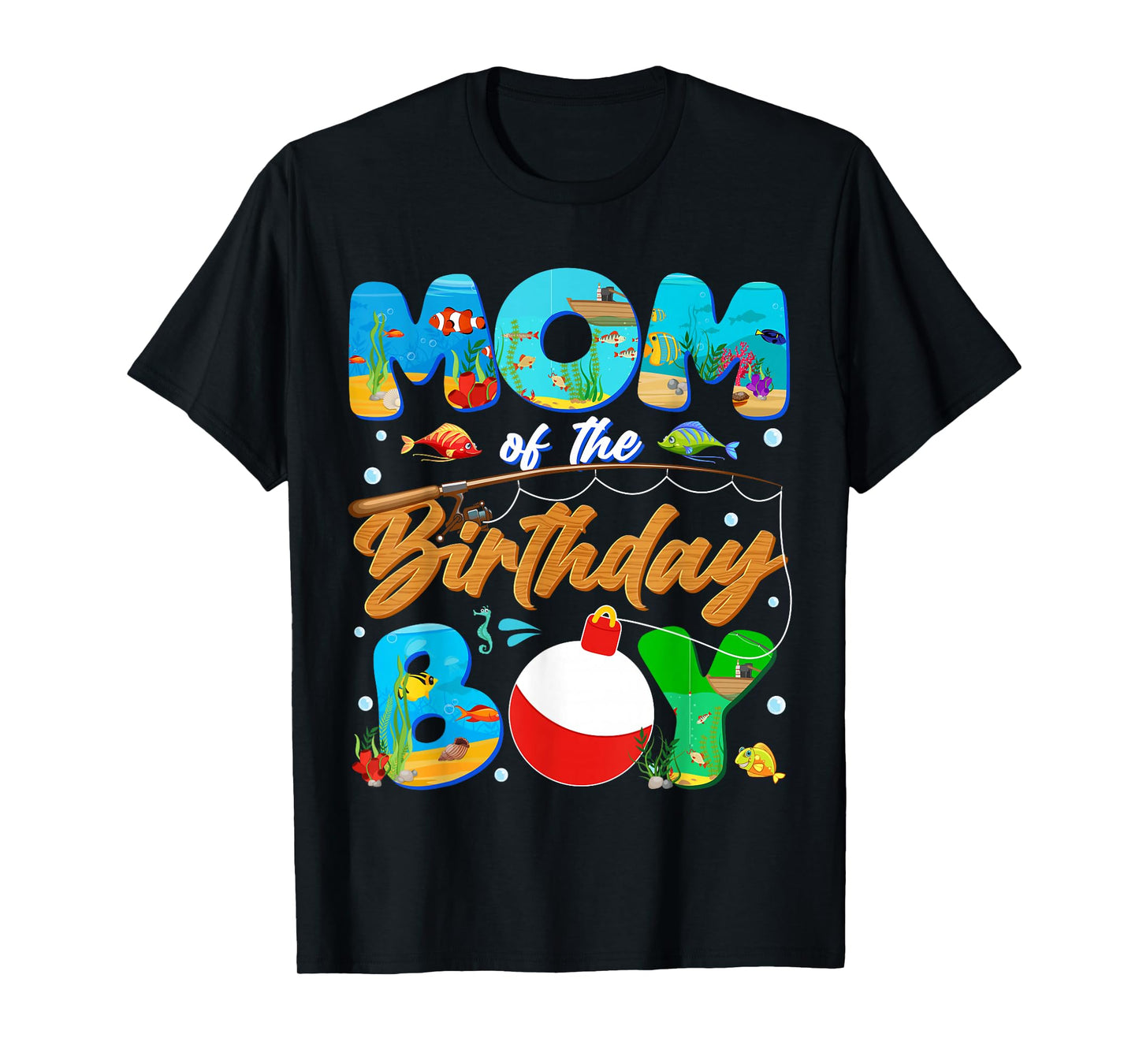 Mom Of The Birthday Boy Ofishally One Family Matching Party T-Shirt