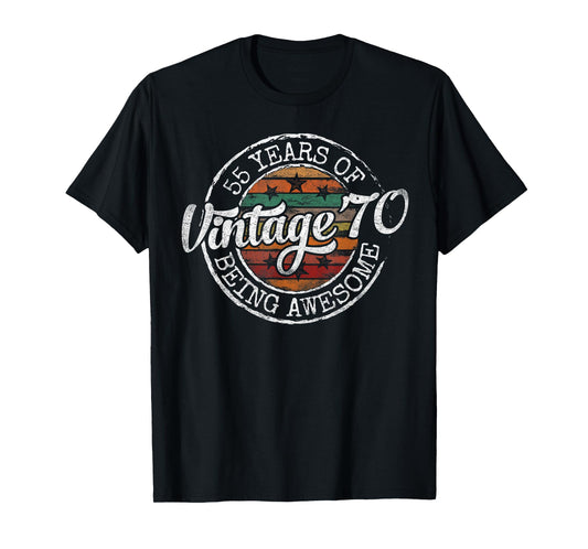 Vintage 1970 Bday Stamp 55th Birthday Gifts 55 Year Old T-Shirt