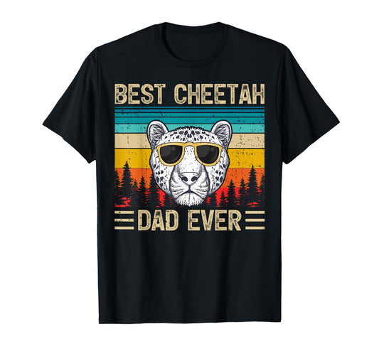 Cheetah Vintage Funny Best Cheetah Dad Ever Father's Day T-Shirt
