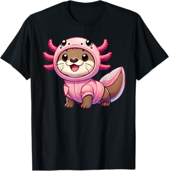 Kawaii Otter Axolotl Costume T-Shirt