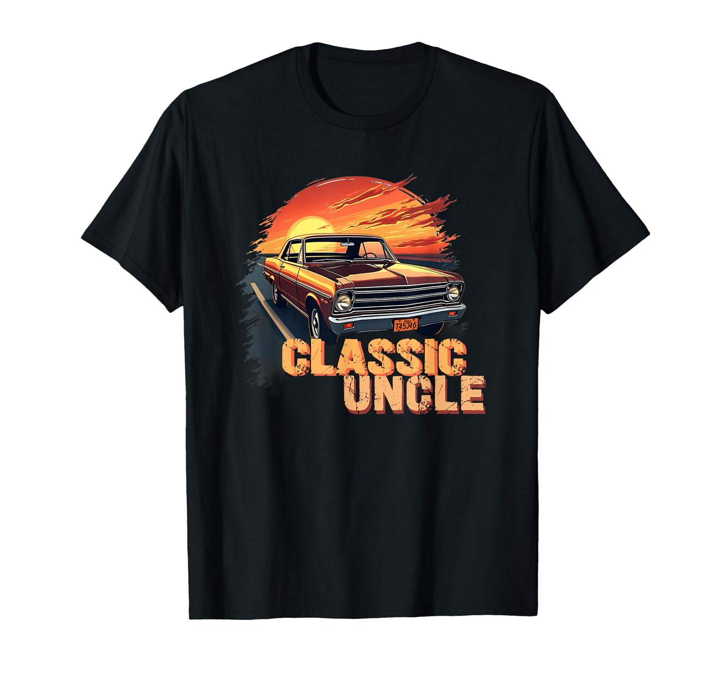 Funny Uncle Classic Car Uncle Saying T-Shirt