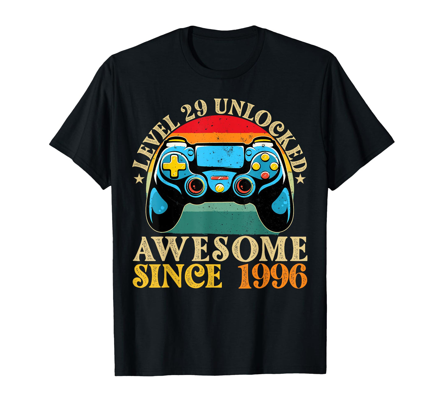 Level 29 Unlocked Awesome Since 1996 29th Birthday Gamer T-Shirt