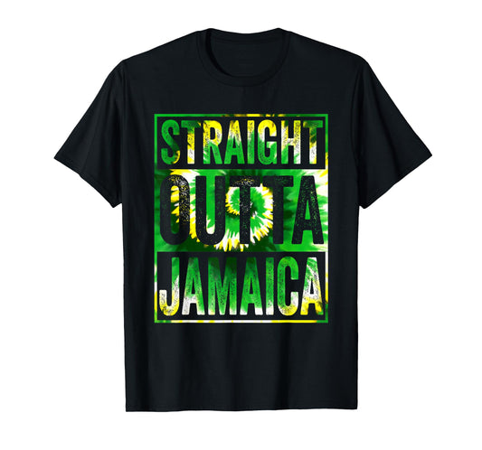 Straight Outta Jamaica Girls Trip 2022 Weddin Party Tie Dye T-Shirt