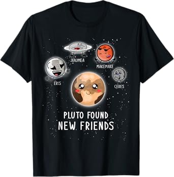 Pluto Found New Friend Planet Face T-Shirt