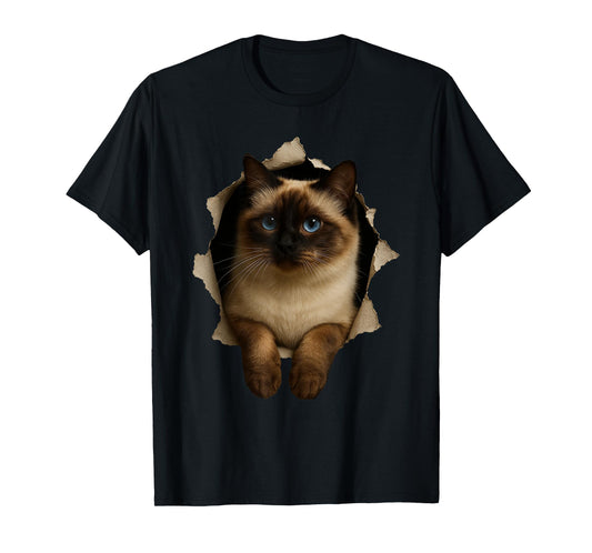 Cute Birman Cat Lover Cat Artwork Animal Pet Siamese Owner T-Shirt