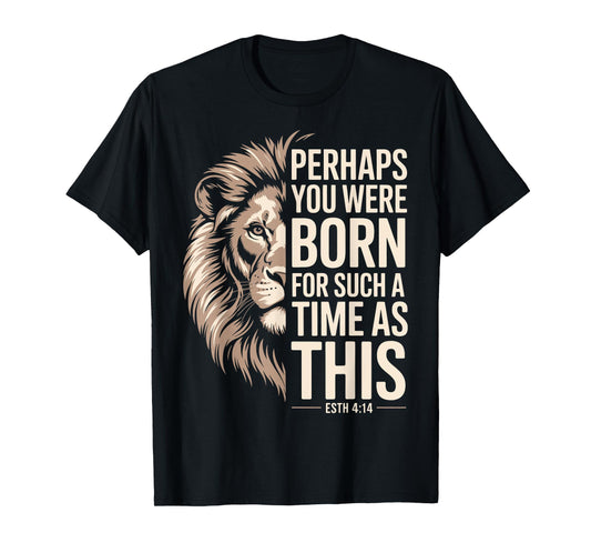 Born for Such a Time as This Esther 4:14 Christian Vintage T-Shirt