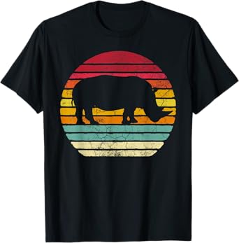 Rhinoceros Rhino Retro Style Vintage Men Women Classic Gift T-Shirt