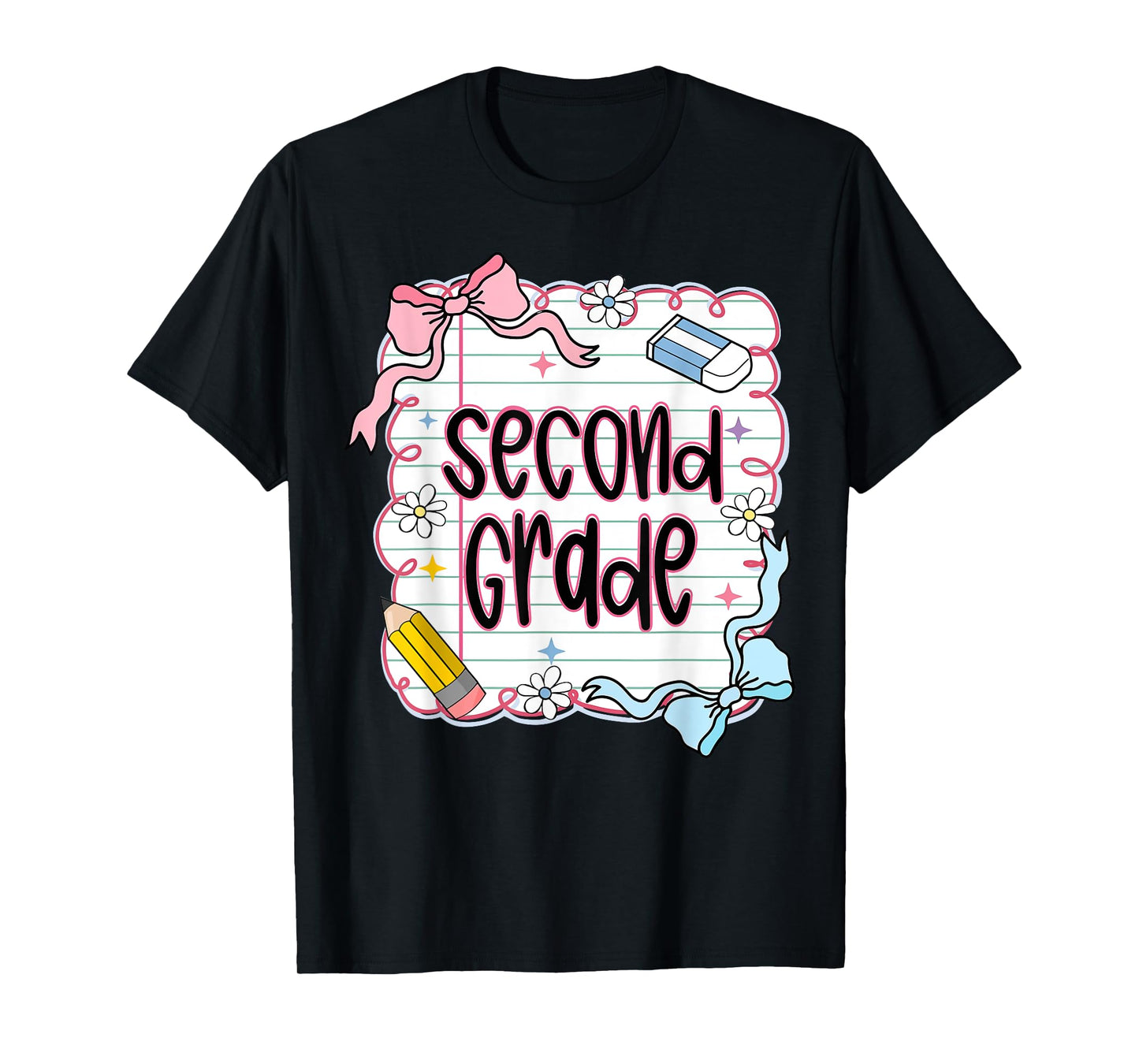 Second Grade Coquette Bow First Day Of School Back To School T-Shirt