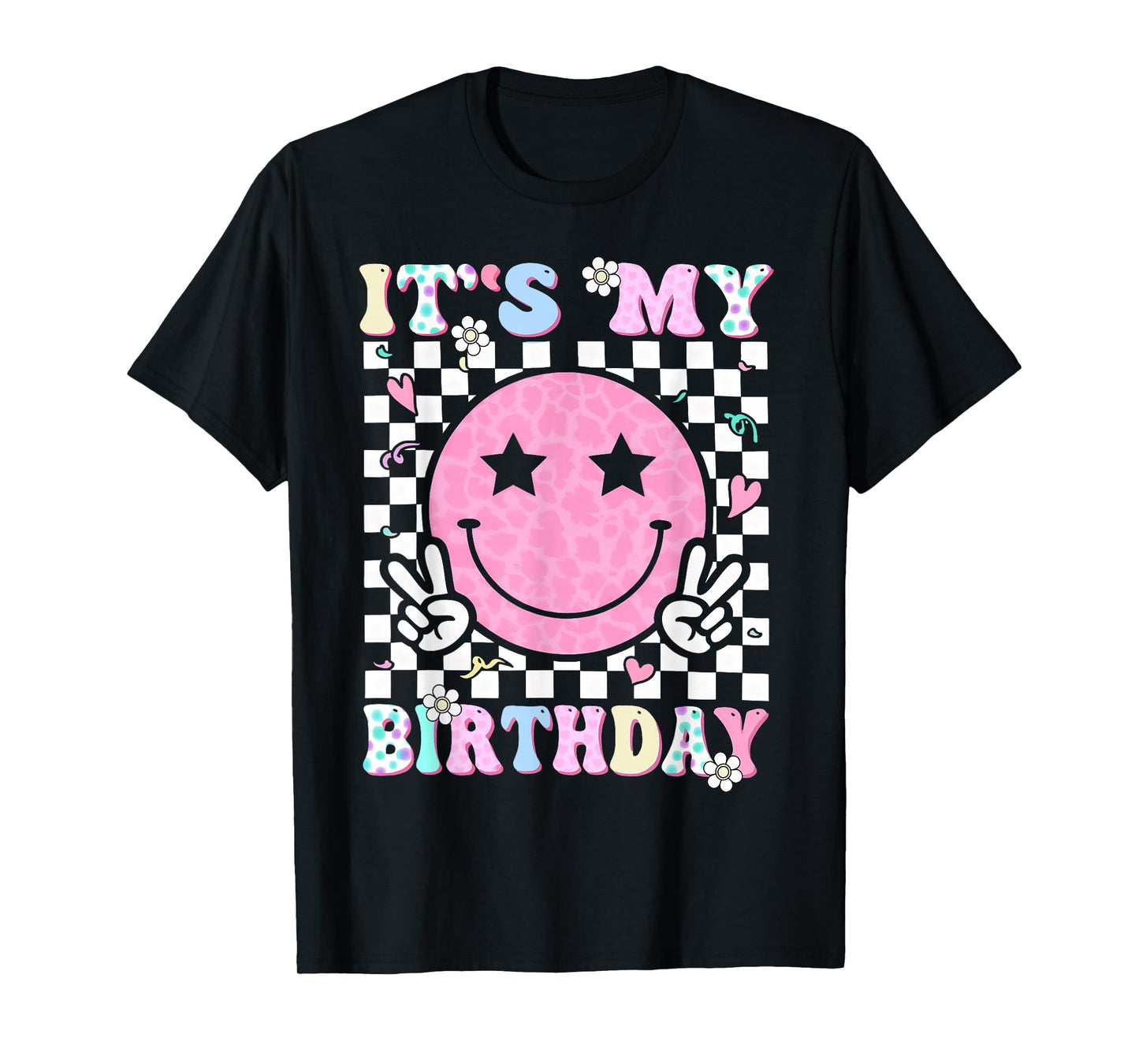Groovy It's My Birthday Women Teens Girls Kid T-Shirt