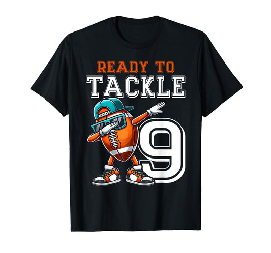 9th Birthday - Football Birthday Party - 9th Birthday T-Shirt