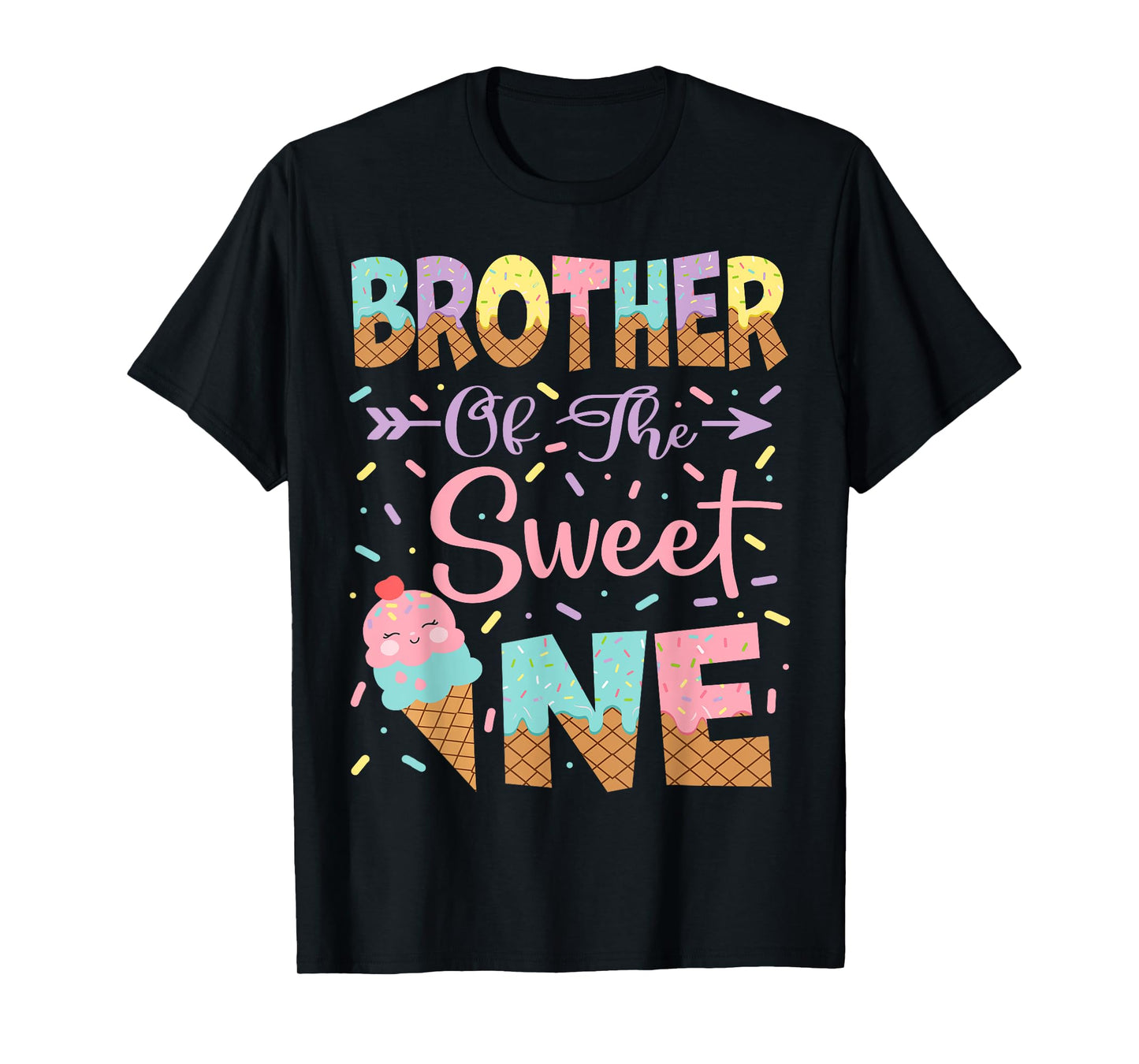 Brother Of The Sweet One Ice Cream 1St Birthday Girl T-Shirt
