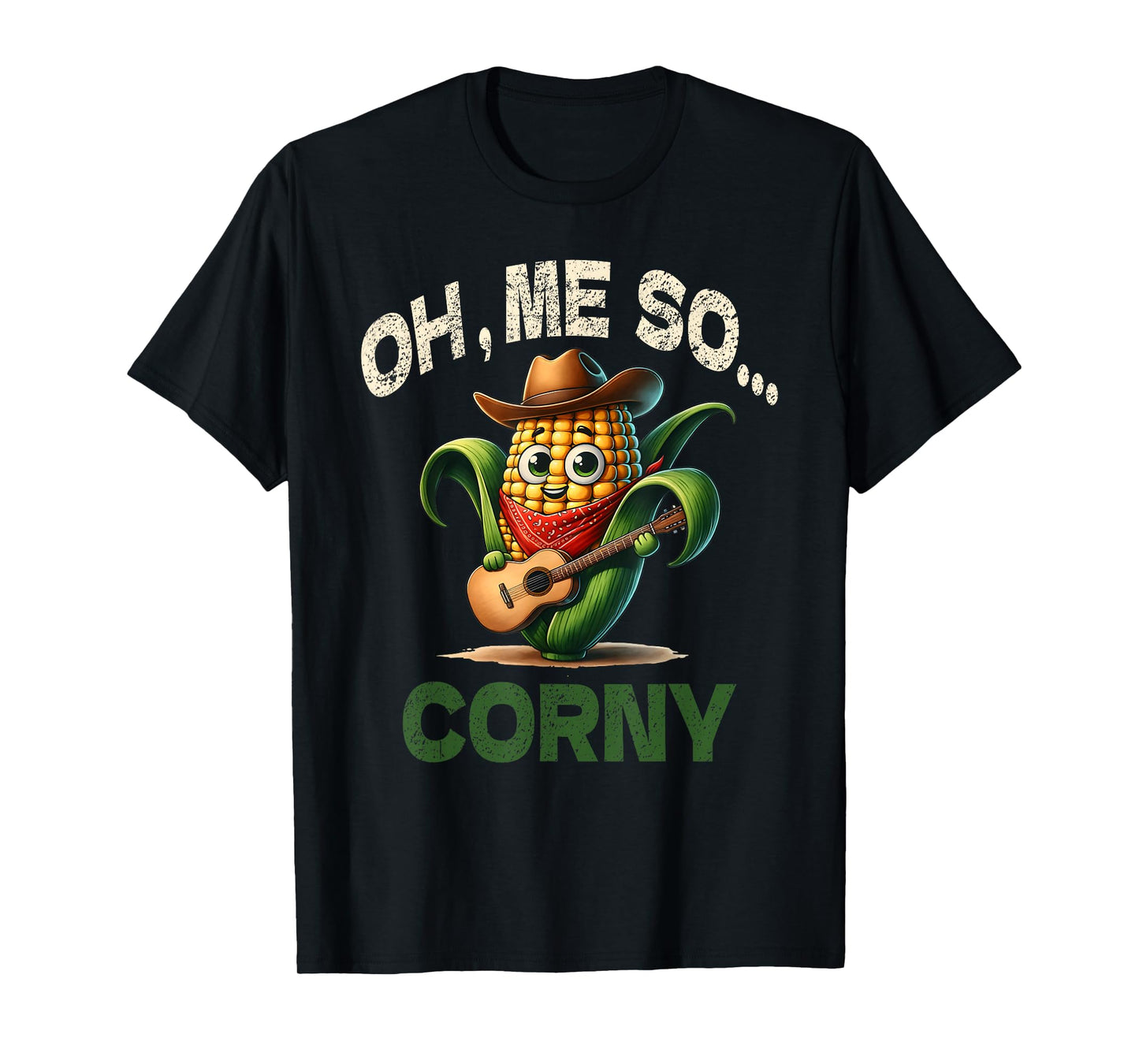 Funny Oh Me So Corny Guitar Shirt Cheesy Food Pun Gifts T-Shirt