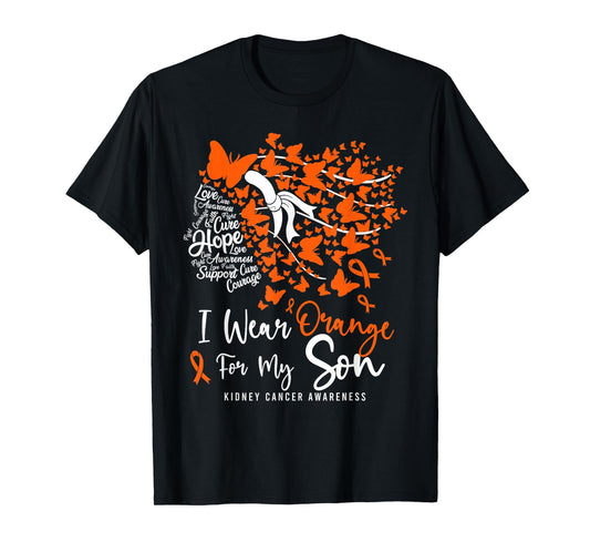 I Wear Orange For My Son Kidney Cancer Awareness Month T-Shirt
