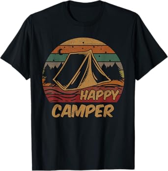 Camping Gifts Happy Camper Campsite Scout Lovers Camp T-Shirt