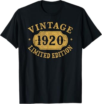 105th Birthday Women 105 Year Men Funny 1920 105 Year Old T-Shirt