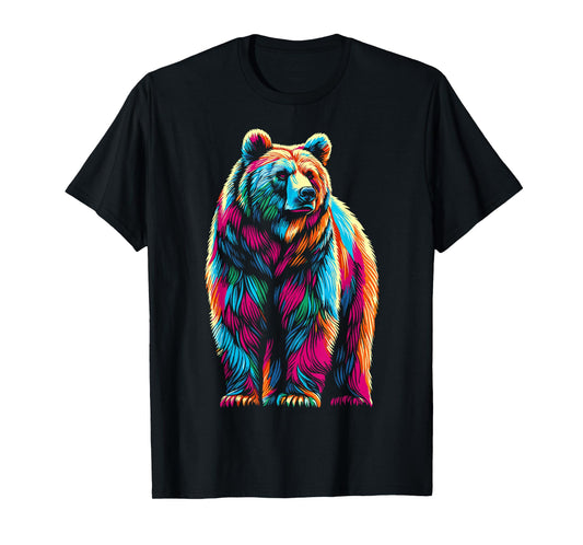 Bear Wildlife Colorful Bear T-Shirt