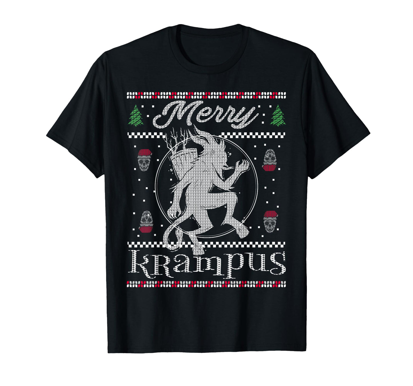 Merry Krampus Christmas Xmas Horror Ugly Sweater Evil Pajama T-Shirt