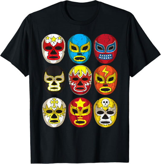 Cool Lucha Libre Wrestlers Masks | Funny Wrestling Gift Fan T-Shirt