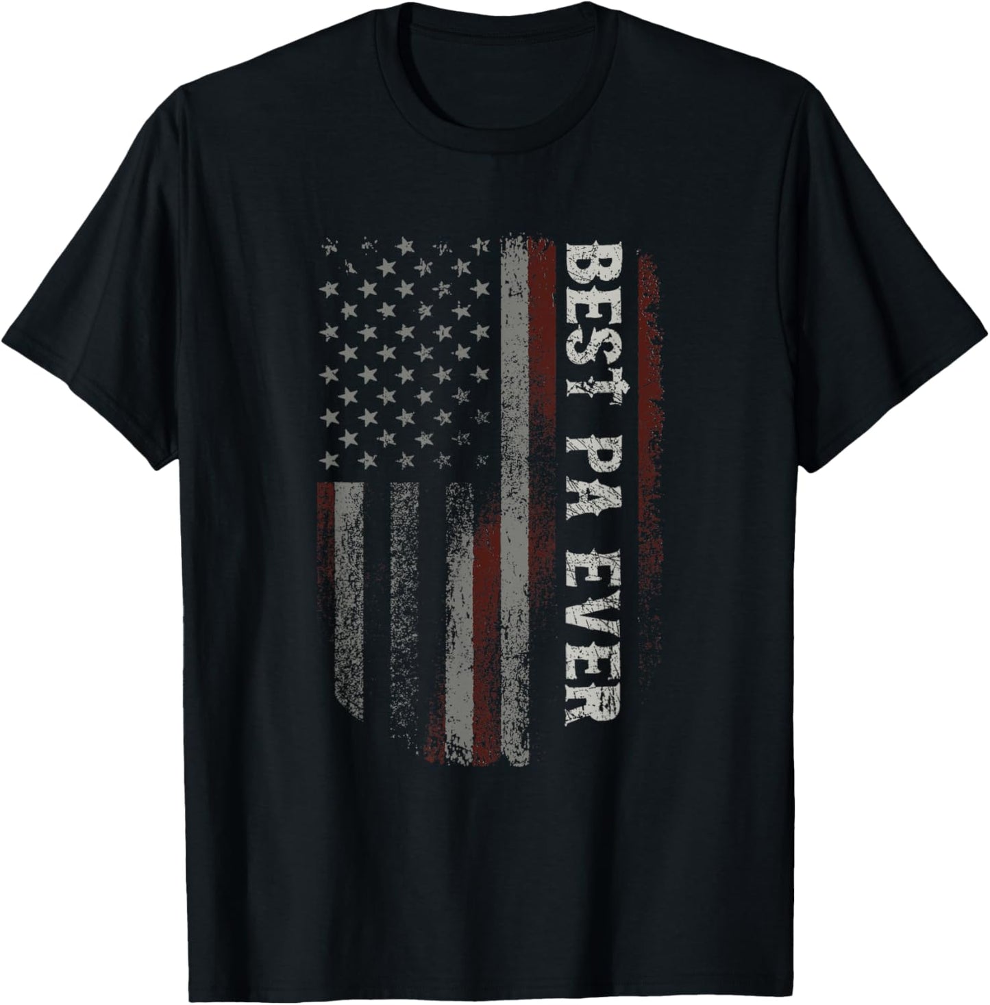 Best Pa Ever American Flag Vintage Grandpa Fathers Day T-Shirt