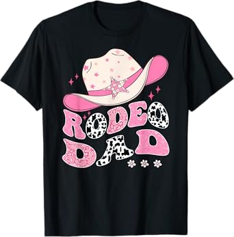 Rodeo Dad Pink CowGirl 1St Birthday Family Matching T-Shirt