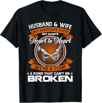 Husband And Wife Not Always Eye To Eye But Heart To Heart T-Shirt