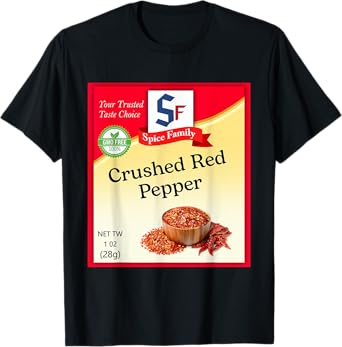 Crushed Red Pepper Condiment Costume Holiday Spice Costumes T-Shirt